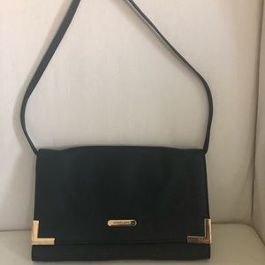 Michael Kors black leather shoulder bag